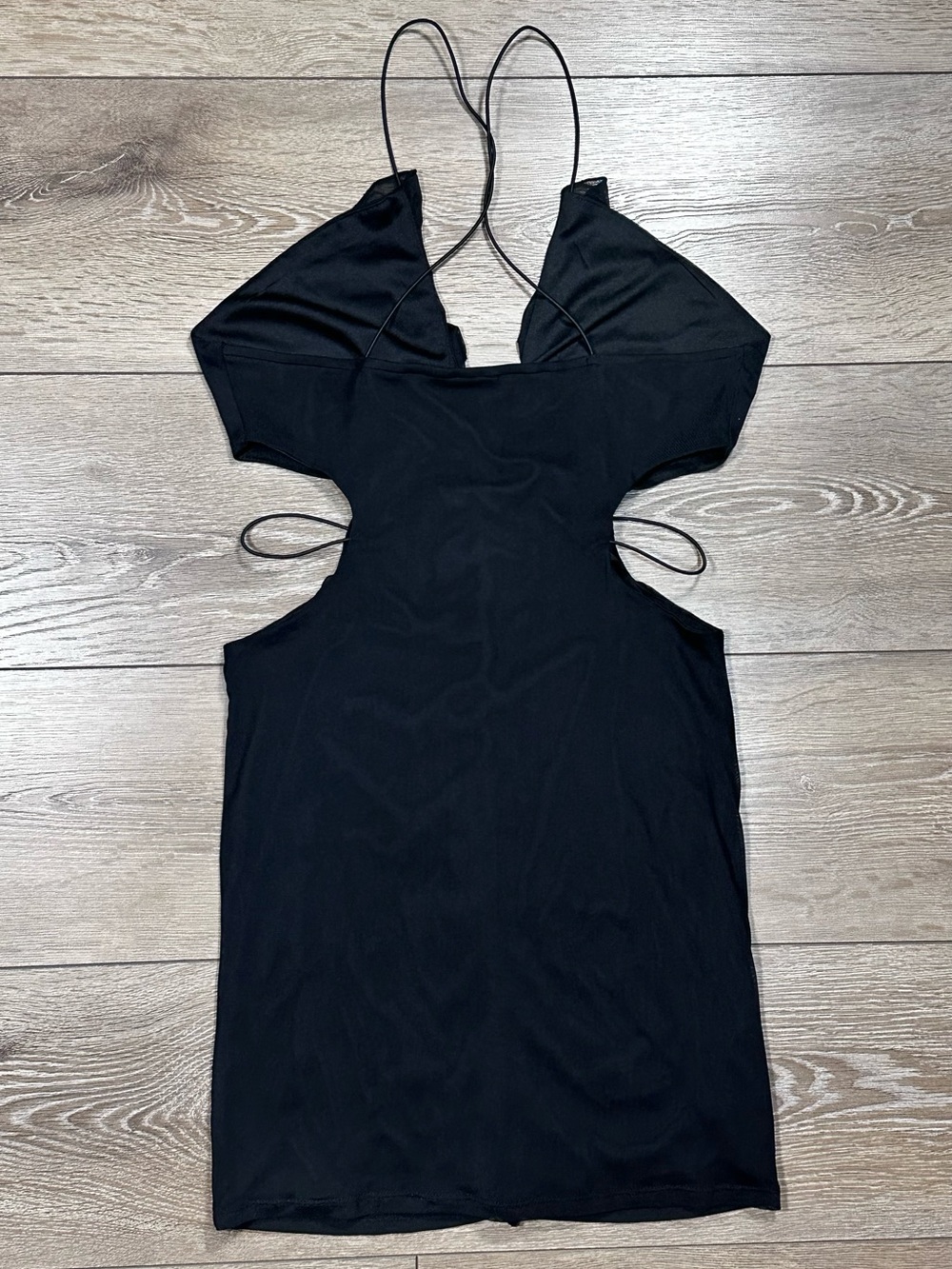 Windsor Nights Out Mesh Ruffle Cutout Bodycon Mini Dress LBD - Picture 14 of 15